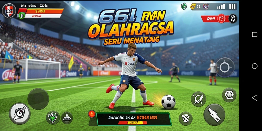 Tampilan gameplay mendebarkan dalam 666I dengan aksi olahraga yang intens.