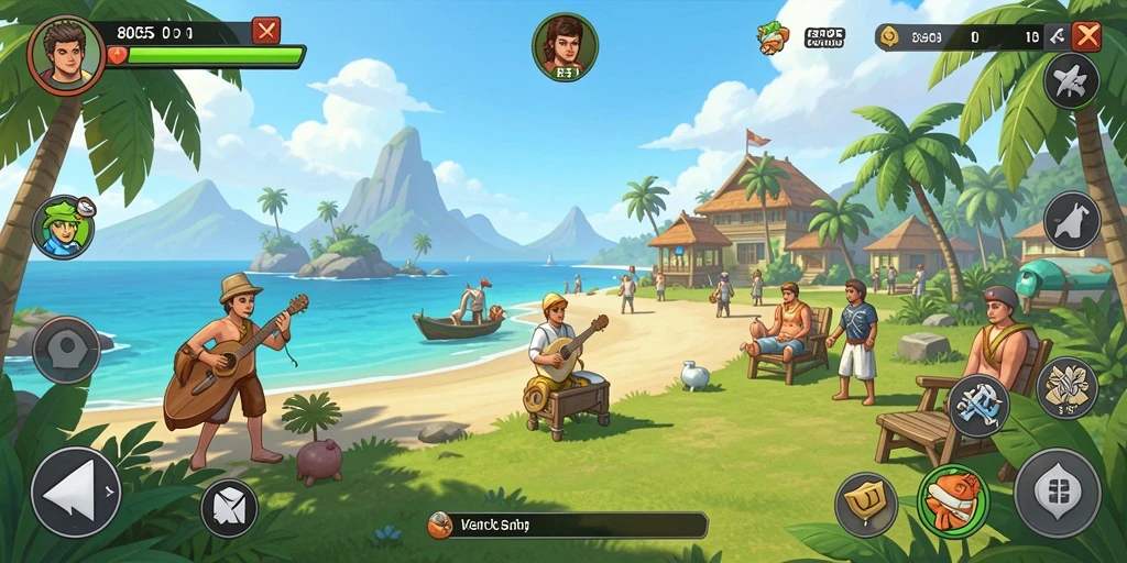 Screenshot utama 8055 menampilkan gameplay yang penuh warna dan menyenangkan.