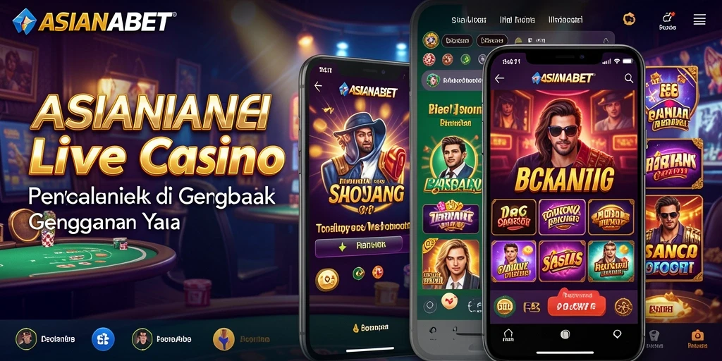 Screenshot gameplay ASIANABET menunjukkan dealer langsung yang berinteraksi dengan pemain.