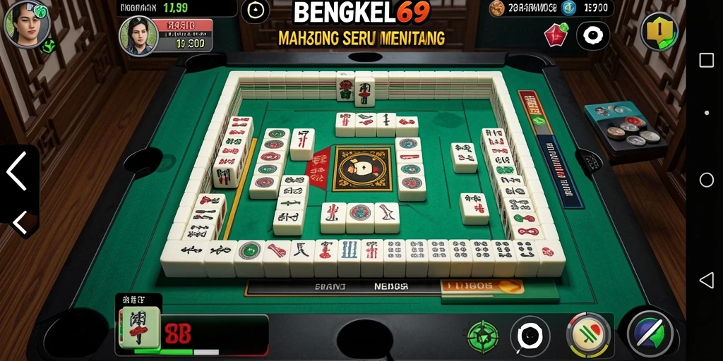 Tangkapan layar utama BENGKEL69 menampilkan gameplay Mahjong yang seru.