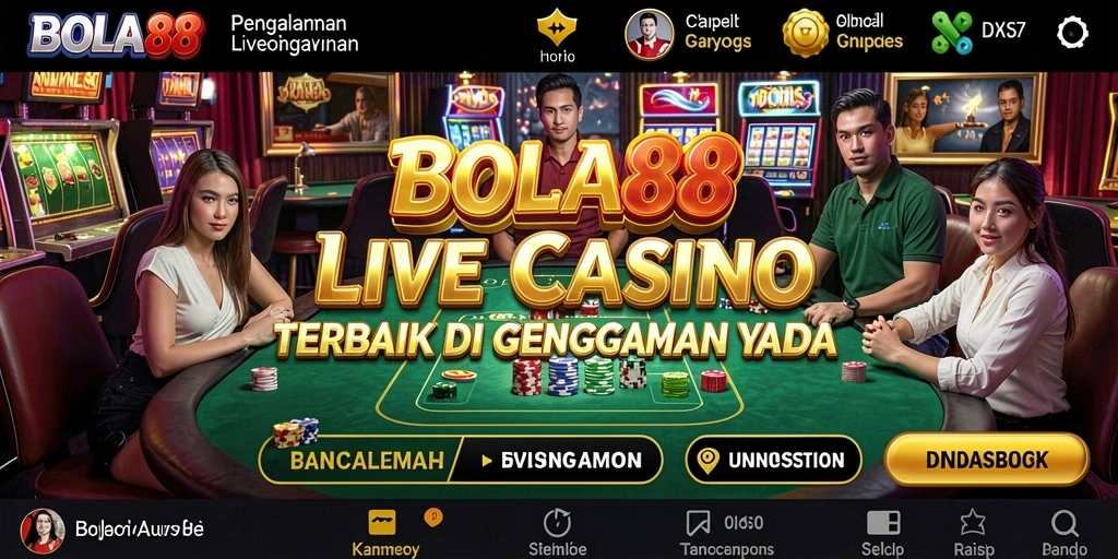 Tampilan menarik dari permainan Live Casino BOLA88 dengan dealer profesional.
