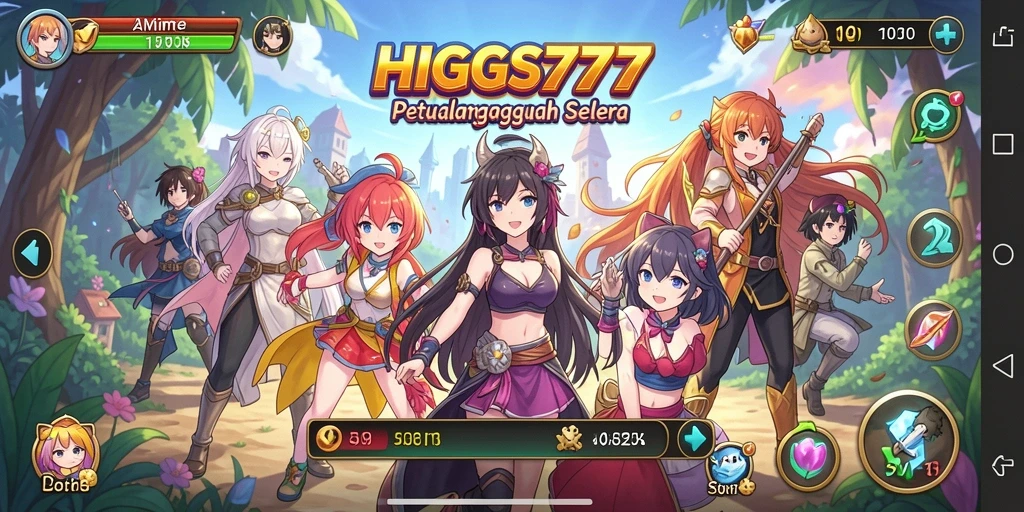 Screenshot HIGGS777 menunjukkan aksi karakter Anime yang mendebarkan.