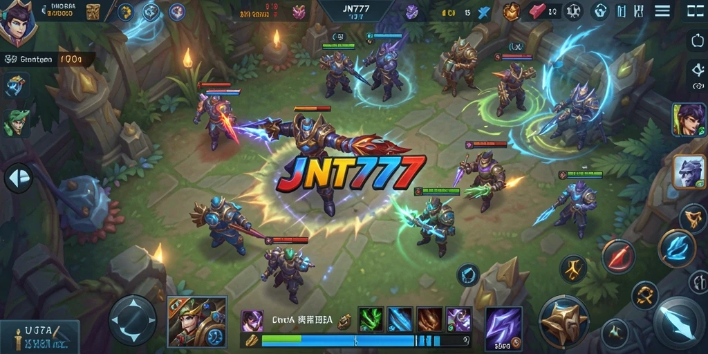 Tampilan aksi seru dalam gameplay JNT777 yang mendebarkan.