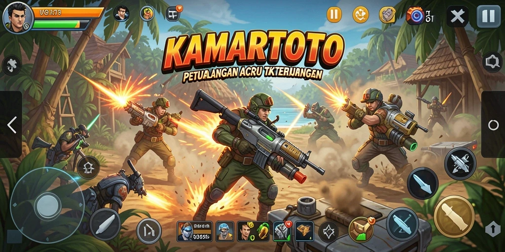 Screenshot gameplay KAMARTOTO yang menunjukkan aksi mendebarkan.
