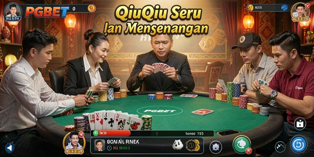 Screenshot PGBET menunjukkan momen intens saat bermain QiuQiu.