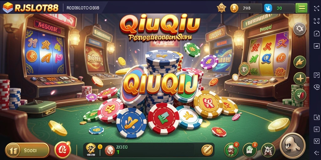 Tampilan gameplay seru RJSLOT88 dalam permainan QiuQiu.