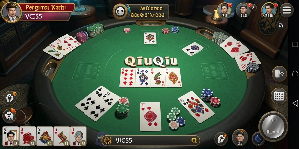 Screenshot gameplay menarik dari permainan QiuQiu di VC55.