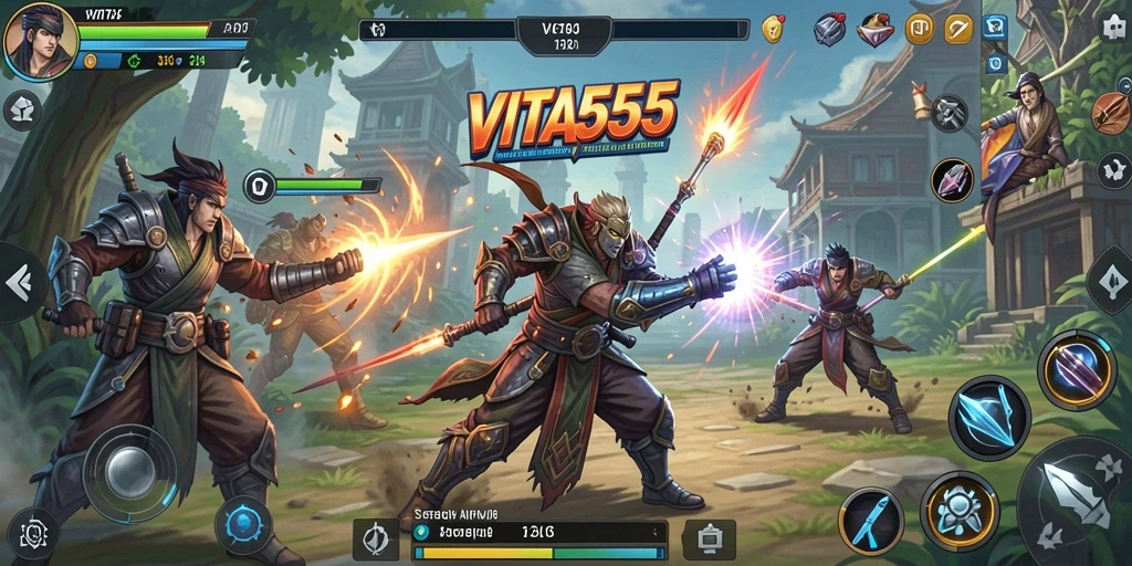Tampilan gameplay VITA555 yang memukau dan menantang.