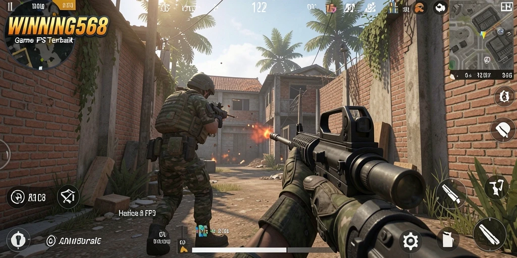 Tangkapan layar gameplay yang menampilkan aksi intens di WINNING568.